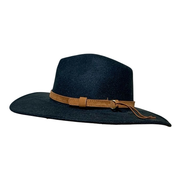 Vintage Black Spanish Bolero Felt Hat Size 8 in - Picture 2 of 5